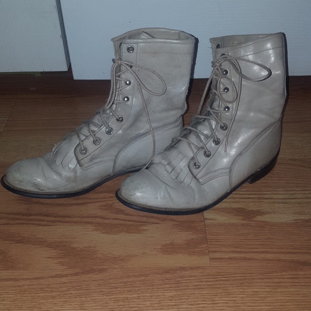 Vintage Distressed Leather Boots